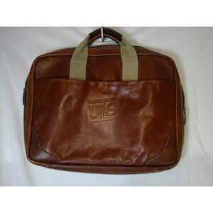 Brown Leather Briefcase Laptop Bag Distressed Professional Work Bag